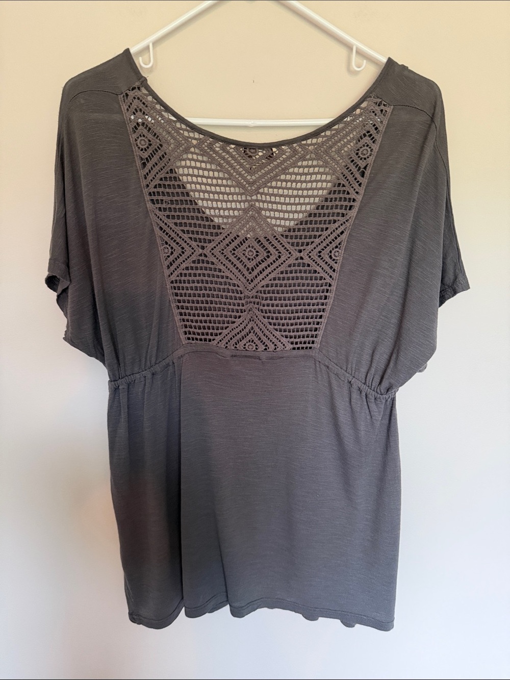 Scoop Neck Tunic with Crochet detail